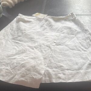 NEW w tags White Women's Linen-Blend Skirt sz 2